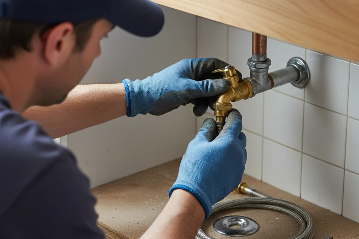 Shutoff valve and fitting work during Faucet and Fixture Repair in Dickinson